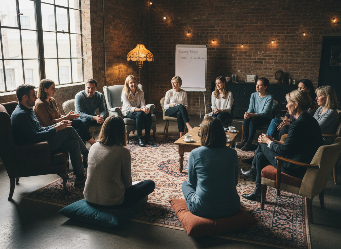 A small intimate gathering of London public sector professionals in a peer support setting.